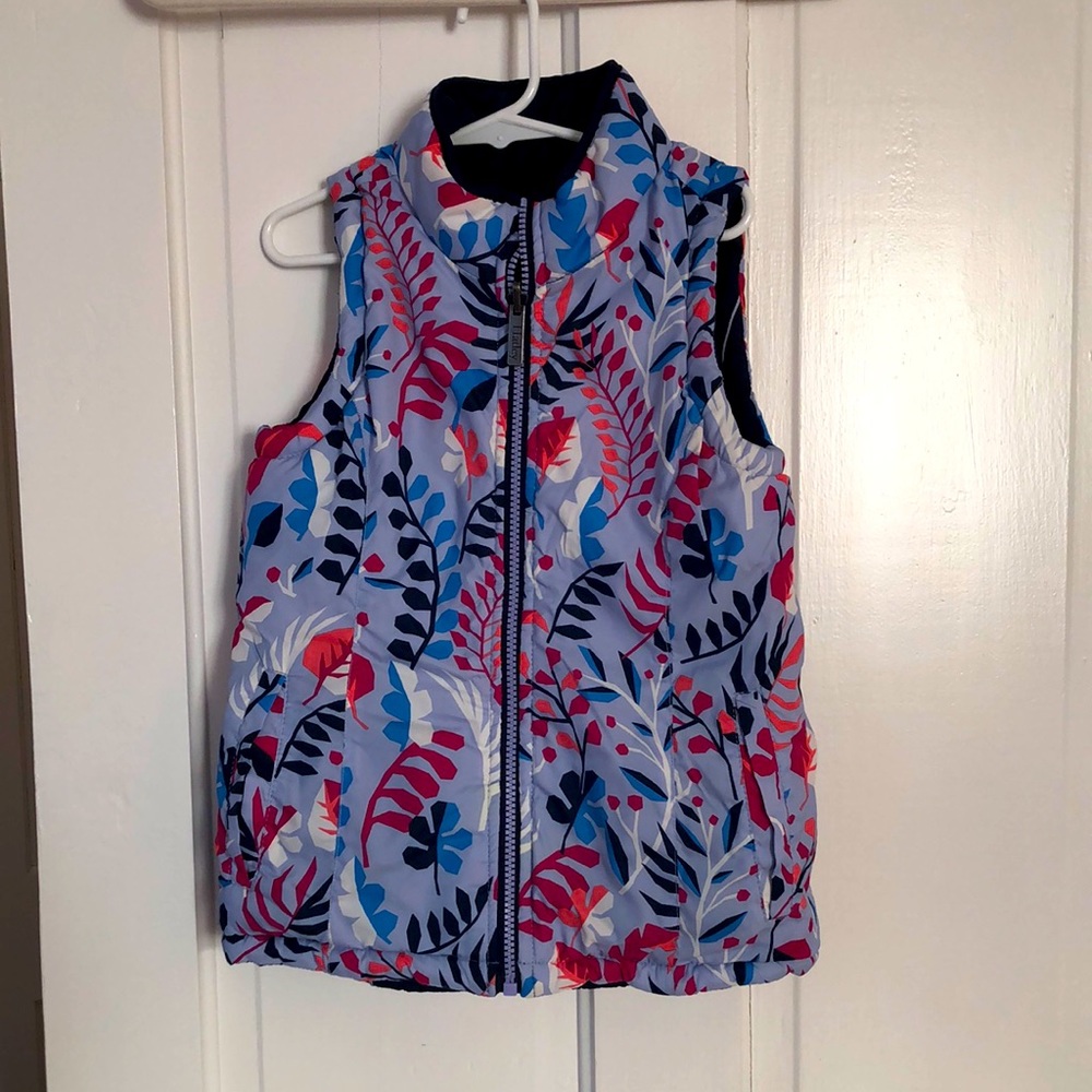 Girls Hatley ski vest, reversible